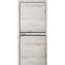 Дверь межкомнатная Сибирь Профиль Лофт LF03 Дуб арктик, глухое полотно, кромка, молдинг